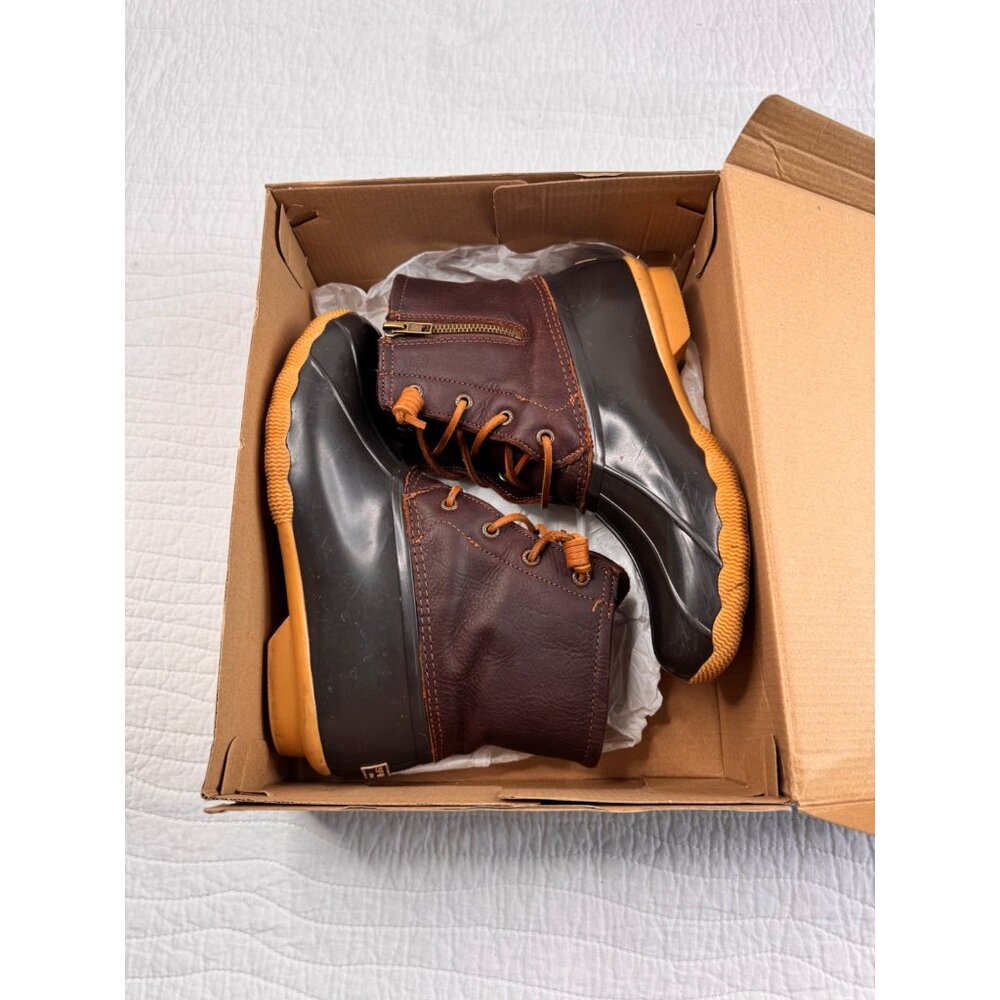 Sperry Saltwater Duck Winter Rain Boot Brown Woman Size 9 - Picture 3 of 12